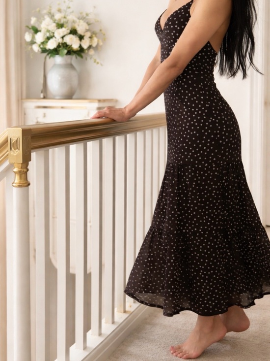 wild fable Dresses & Skirts - wild fable brown  Polka Dot color light blue Maxi Dress “New “